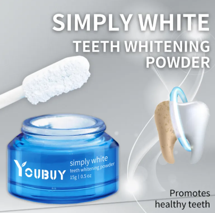 Teeth Whitening Brightening Powder — Natural Stain Remover for a Whiter Smile