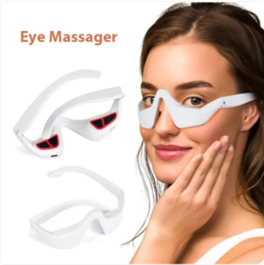 Red Light Eye Massager — EMS Microcurrent Eye Wand for Dark Circles & Puffiness