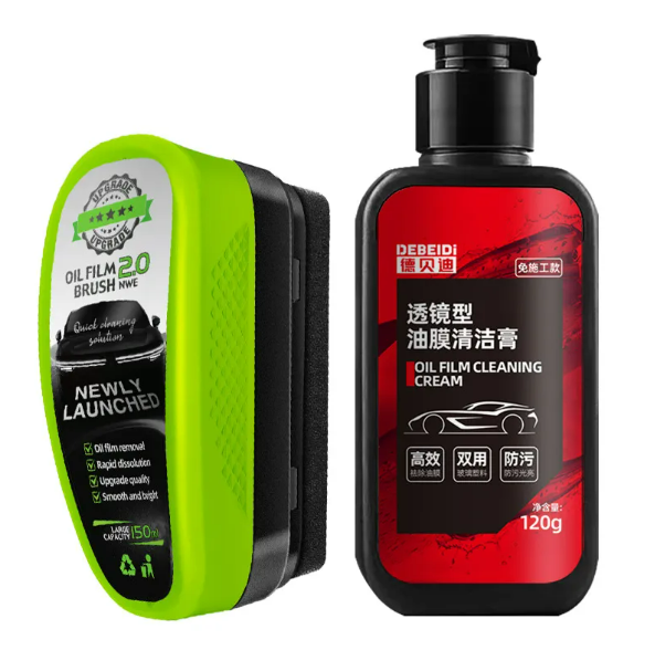 Car Glass Oil Film Remover & Windshield Cleaning Tool — Streak-Free Hydrophobic Glass Cleaner