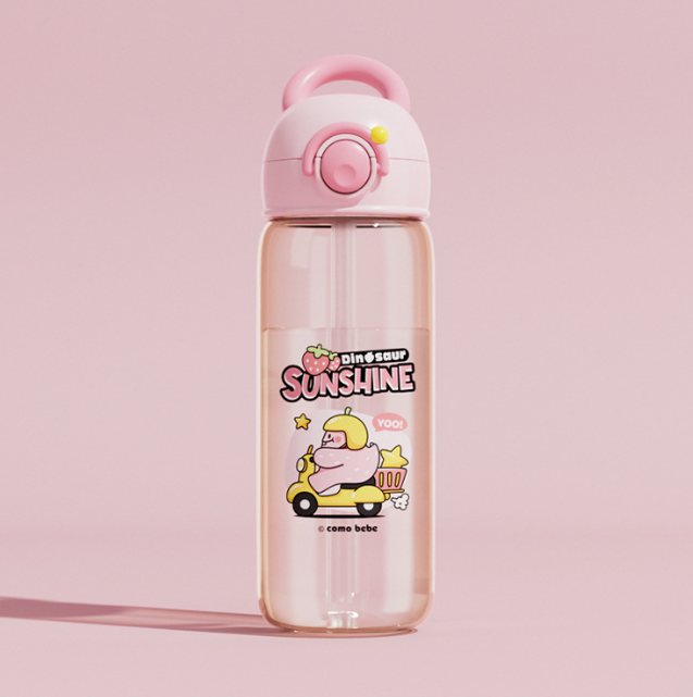 Kids Whale Diving Fountain Water Bottle — Leakproof Tritan Sippy Cup