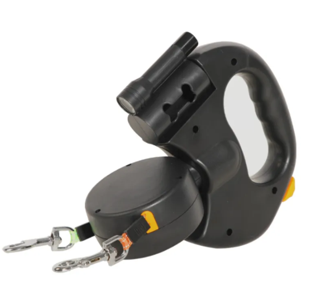 Auto Double Dog Leash — Retractable Dual-Line Lead for Two Dogs (3m)