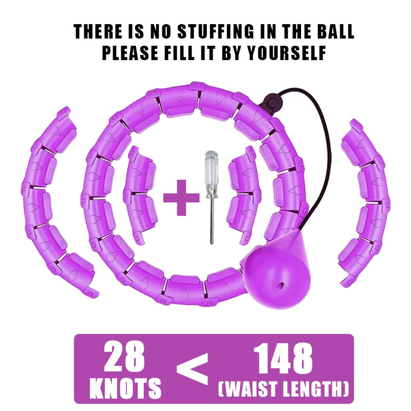 Smart Weighted Fitness Hoop — Adjustable Waist & Core Toning Exercise Hoop