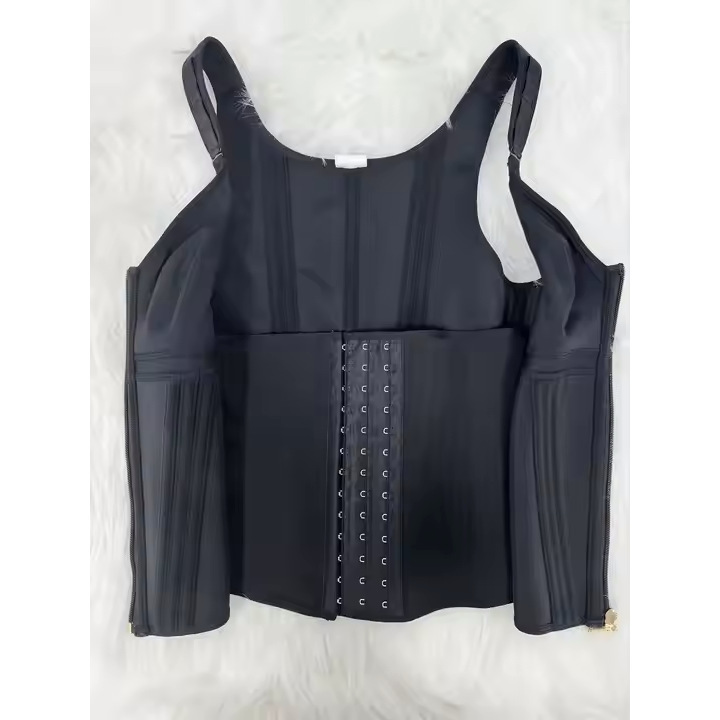 Mesh Waist Slimming Corset — Breathable Shapewear with Three-Hook Closure