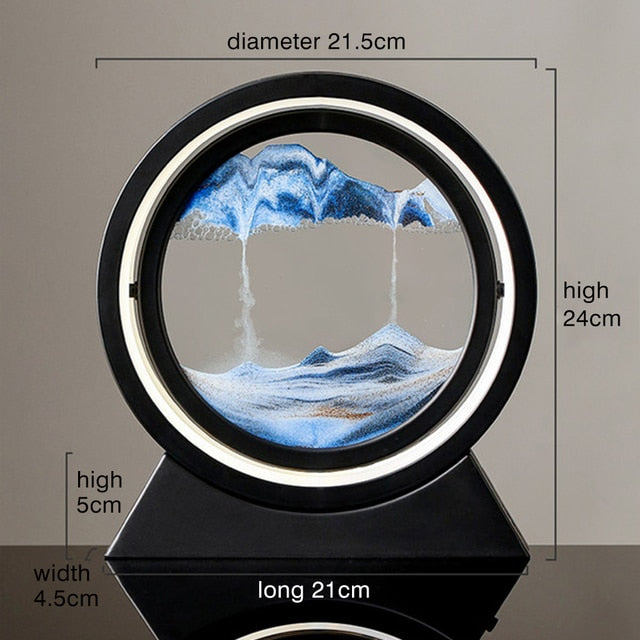 Moving Sand Art Landscape Lamp — 3D Deep Sea Sandscape Desk Decor