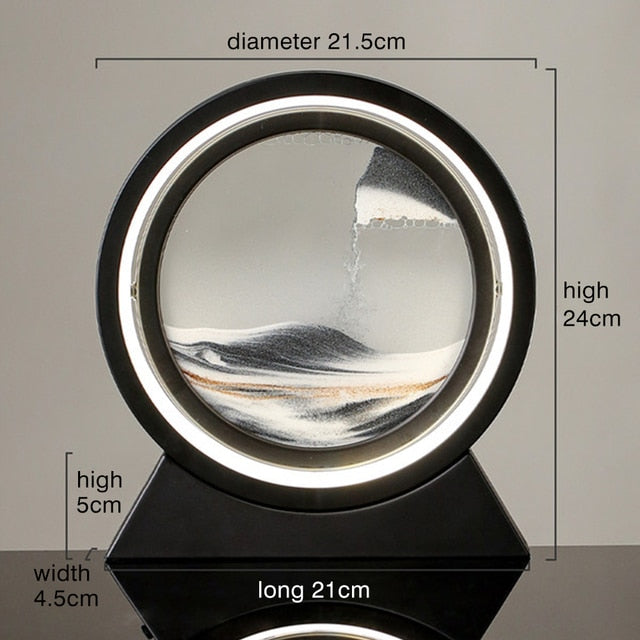 Moving Sand Art Landscape Lamp — 3D Deep Sea Sandscape Desk Decor