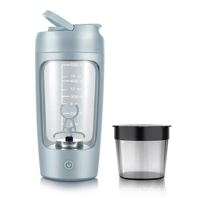 Electric Protein Shaker Bottle — USB Rechargeable Blender Cup for Gym & Fitness