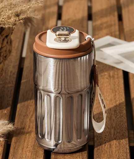 Smart Digital Thermal Bottle — Insulated Stainless Steel Coffee Mug with Temperature Display