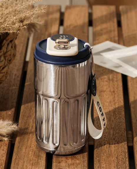 Smart Digital Thermal Bottle — Insulated Stainless Steel Coffee Mug with Temperature Display