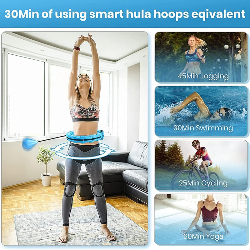 Smart Weighted Fitness Hoop — Adjustable Waist & Core Toning Exercise Hoop