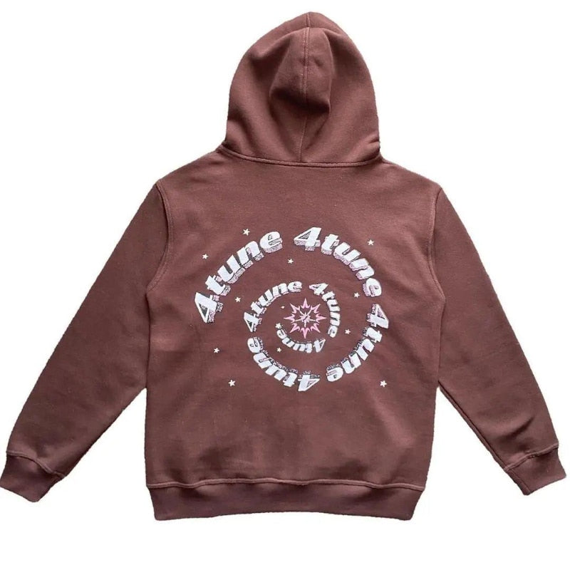 Star Print Zip-Up Hoodie — 3D Sports Graphic Fleece Jacket