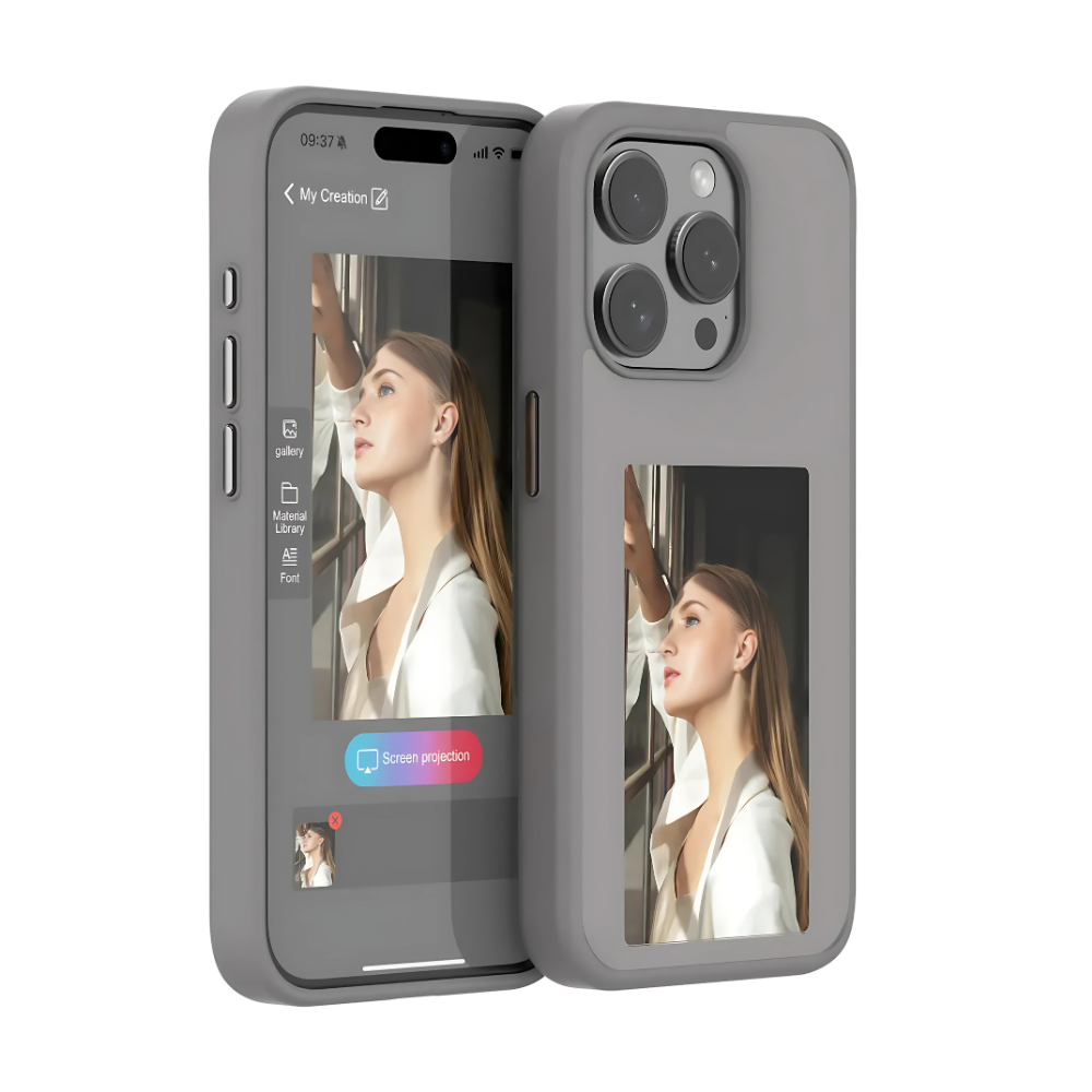 AI E-Ink Screen Phone Case — Customisable HD Display for iPhone