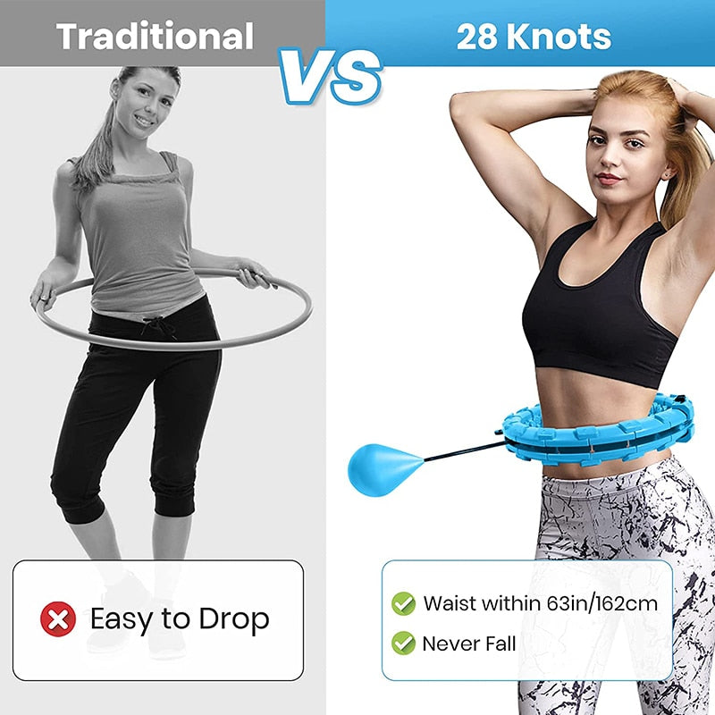 Smart Weighted Fitness Hoop — Adjustable Waist & Core Toning Exercise Hoop